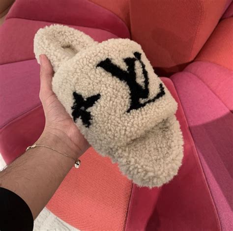 louis vuitton shearling slippers